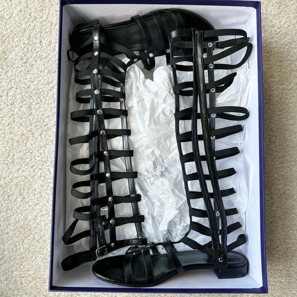 Like new! Stuart Weitzman black gladiator sandal - Picture 3 of 3